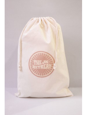Cotton double drawstring sack 30x45 cm.