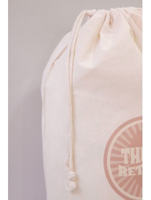 Cotton double drawstring sack 30x45 cm.