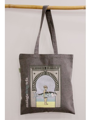 Recycled cotton tote bags with long handles