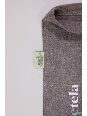 Recycled cotton tote bags with long handles
