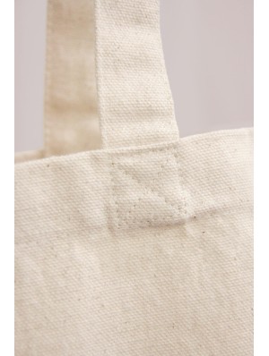 Canvas bag with 10 cm full gusset 38x42+10 cm.