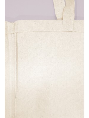Canvas bag with 10 cm full gusset 38x42+10 cm.
