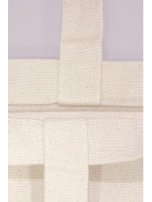 Canvas bag with 10 cm full gusset 38x42+10 cm.