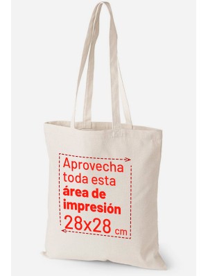 Sac fourre-tout en coton 220 gr. avec de longues poignées.