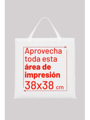 Classic non-woven bag with two short handles 38x42 cm.