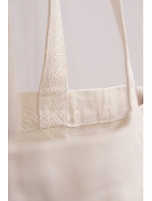 220 gr. top cotton bags with long handles and 10 cm. gusset