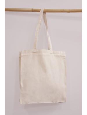 220 gr. top cotton bags with long handles and 10 cm. gusset