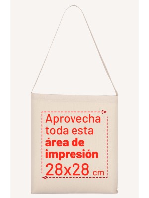 Sac bandoulière en coton avec une anse longue 38x42 cm