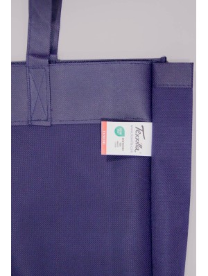 Bolsas de TNT troqueladas con asas largas 44x38+10 cm.