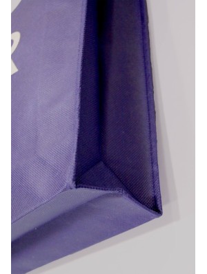 Bolsas de TNT troqueladas con asas largas 44x38+10 cm.