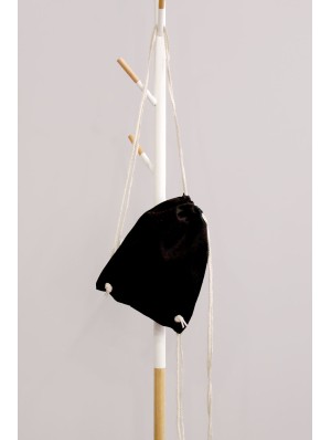 Cotton double drawstring flat backpack 21x29 cm.