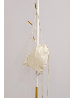 Cotton double drawstring flat backpack 21x29 cm.