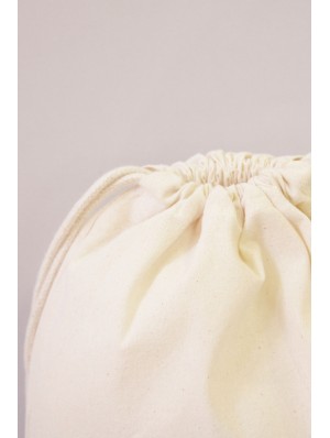 Fair trade cotton double drawstring sack 15x20 cm.
