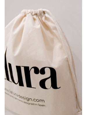 Sac en coton avec double cordon 38x42 cm.