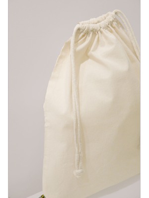 Pochon en coton Fair Trade 40x50 cm avec double cordon