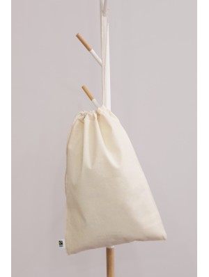 Pochon en coton Fair Trade 40x50 cm avec double cordon