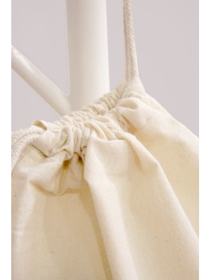 Pochon en coton Fair Trade 30x45 cm avec double cordon