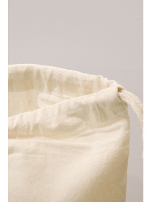 Pochon en coton Fair Trade 30x45 cm avec double cordon