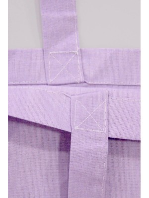 Cotton bag with 10 cm bottom gusset and long handles 38x42+10 cm.