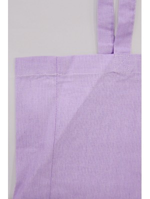 Cotton bag with 10 cm bottom gusset and long handles 38x42+10 cm.