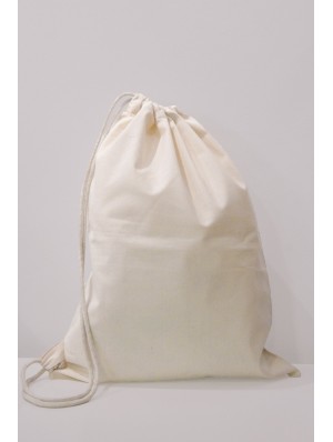 Mochilas de tela sin fondo con cordón simple 40x54 cm.