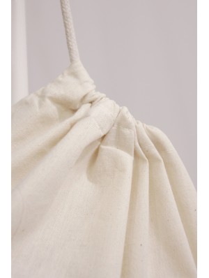 Cotton single drawstring flat backpack 40x54 cm.