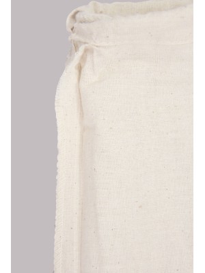Cotton single drawstring backpack with round bottom of 25 cm diameter 40x54 cm.