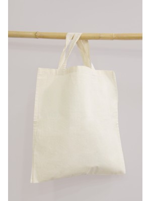 Bolsas de algodón orgánico con dos asas cortas 38x42 cm.