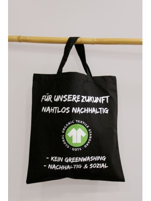 Tote bag en coton bio avec deux anses courtes 38x42 cm.