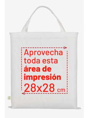 Bolsas de PET reciclado con dos asas cortas 38x42 cm.
