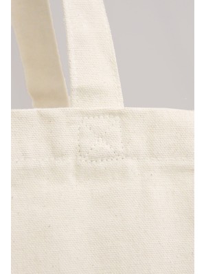 Top cotton bags, horizontal with long handles and 10 cm gusset