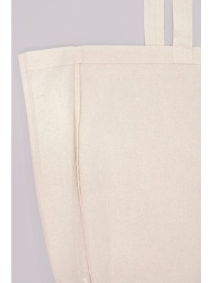 Bolsas de algodón de comercio justo. Base de 12 cm y asas largas. 48x36 cm
