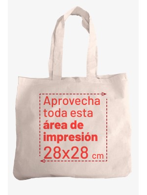 Bolsas de algodón con asas anchas 45x40 cm