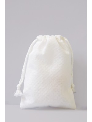Non-woven double drawstring sack with 8x10 cm print area 15x20 cm.