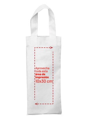 Non-woven bottle carrier bag 20x40 cm.