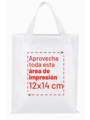 Petit sac non tissé avec deux anses courtes 22x26 cm.