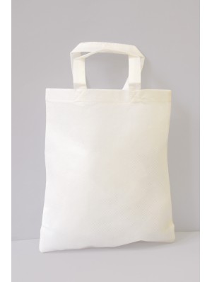 Petit sac non tissé avec deux anses courtes 22x26 cm.