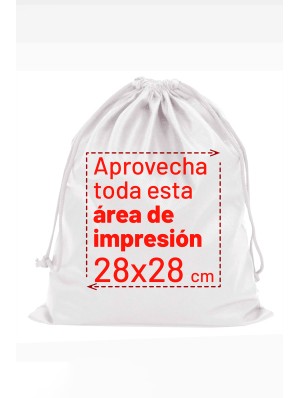 Saco de no tejido con cordón doble 40x50 cm.