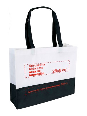 Bolsas Non Woven para la compra de dos colores 38x29+10 cm