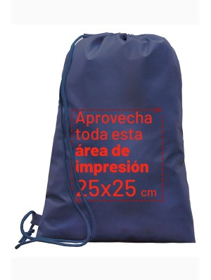Mochila de no tejido sin fondo con cordón simple 40x54 cm.