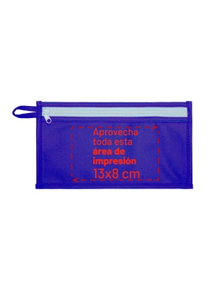 Estuche neceser con cremallera 22x12 cm.