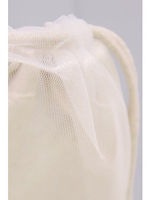 Cotton rucksack with double cords and PET mesh 30x40 cm