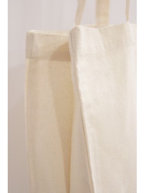 Top cotton bags with long handles and 10 cm base, 38x42 cm