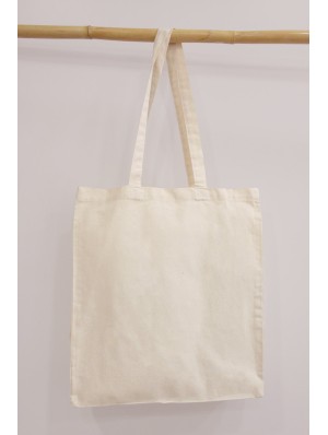 Top cotton bags with long handles and 10 cm base, 38x42 cm