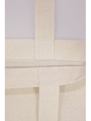 Top cotton bags with long handles and 10 cm base, 38x42 cm