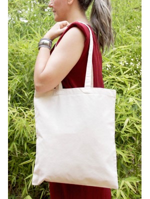 Sacs fourre-tout en coton tote bag de 180gr avec longues poignées 38x42 cm.
