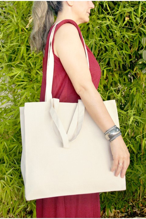 Canvas bag with long and...