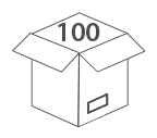 100 unidades por caja