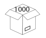 1000 unidades por caja