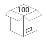 100 unidades por caja